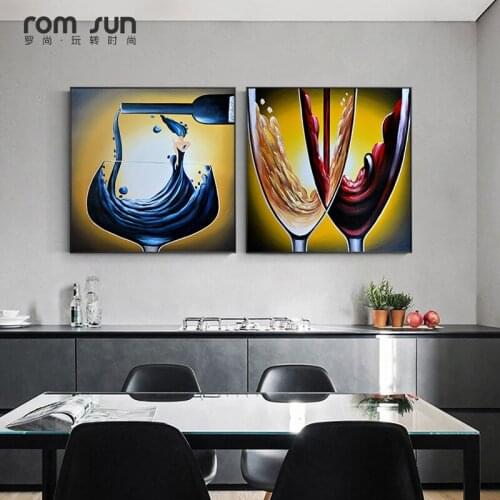 Abstract Wine Glass Painting For Living Room Dining Room Big Size Poster And Print Europea HD Wall Art Cuadros Decoracion Salon
