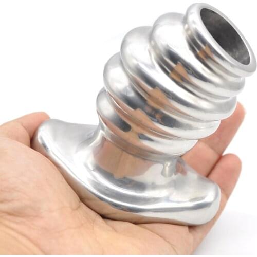 Stainless steel anal plug heavy metal butt plug anal speculum Hollow plugs anal expander prostata massager stimulator buttplug