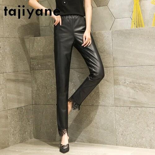 Real Women Pants Sheepskin Pencil Pants Woman Genuine Leather Trousers Womens Cloth Korean Style Pantalones TN1318