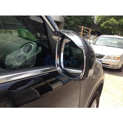 For Volkswagen VW Tiguan 2009-2015 Rear View Rain Hat Side Wing Mirror Trim Rearview Sheild Chrome Car Styling Accessories