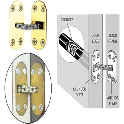 Two-way credential spring soft automatic sliding interior hidden concealed brake mute invisible door closer
