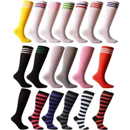 Fashion Sexy Knee High Socks Women Kawaii Striped Cotton Thigh High Woman Compression Girls Long Socks Female Over Knee Socks