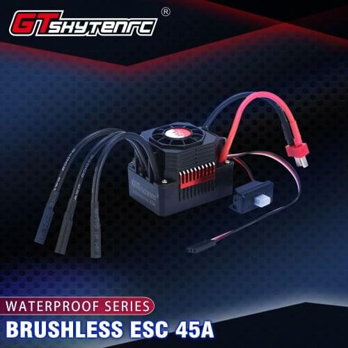GTSKYTENRC Waterproof Brushless 45A ESC Electric Speed Controller for RC 1/10 1/12 RC Car 3650 3660
