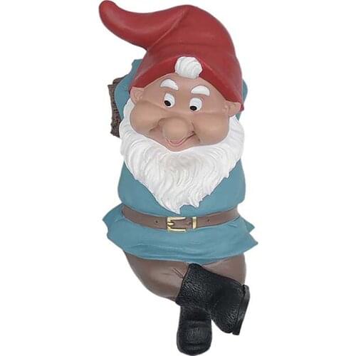 Garden Gnome Statue Resin Unique Handmade Arts and Crafts Sculpture Home Decoration Accessories for Bedroom, Bookshelf, Canteen