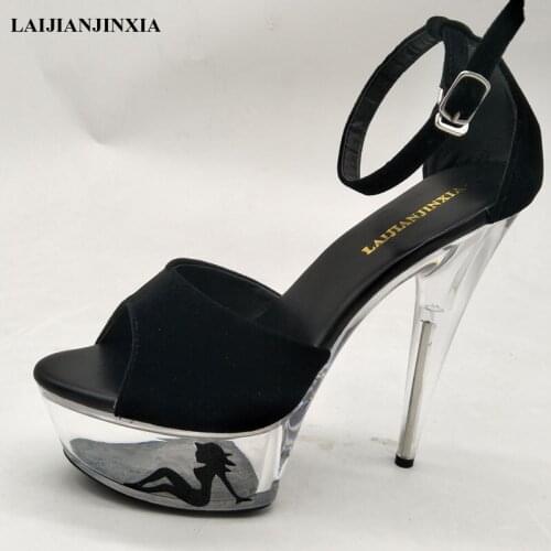 LAIJIANJINXIA New Classic 15CM Sexy Gladiator Super High Heel Platforms Pole Dance/Performance/Star/Model Shoes, Wedding Sandals