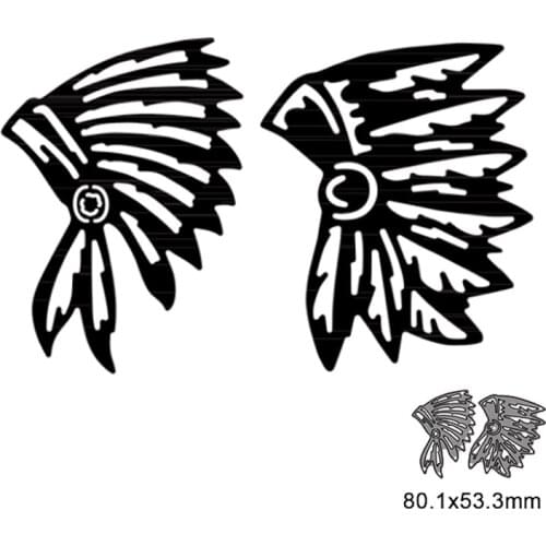 Metal Cutting Dies for Scrapbooking Dies Hat Tribal Leader Cosplay Stencil Handmade Paper Card Making Model Craft Decoration Ne