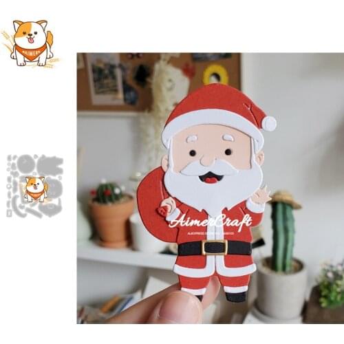 Christmas Santa Claus Metal Cutting Dies Mold Scrapbooking Stencil DIY Embossing Craft Die Cuts Card Making New Dies For 2020