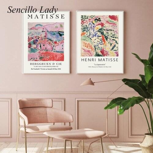 Matisse Museum Artwok Canvas Painting Abstract Canvas Poster Print Still Life Art Decoration Wall Picture Modern Home Room Decor