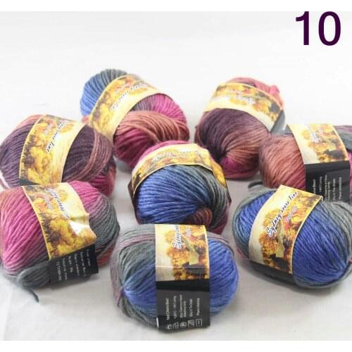 New Sale 8SkeinsX50g Womens Knit Scarves Shawls Rainbows Wool Crocheting Yarn Burgundy Rust Blue Moss 810