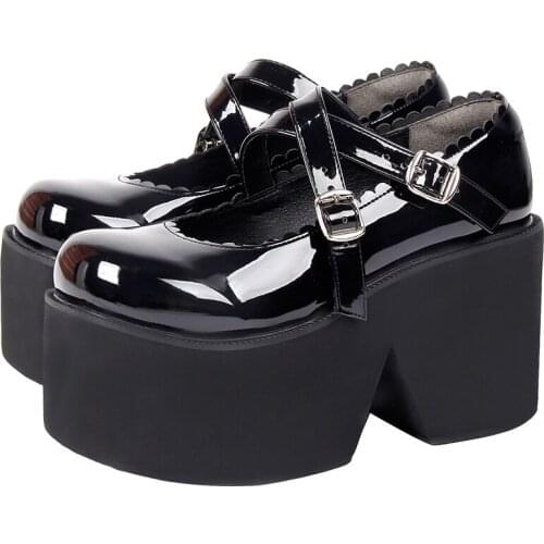 Angelic imprint new woman girl lolita cosplay shoes lady high heels wedges Pumps women dress party princess shoes 9606 PL 10cm