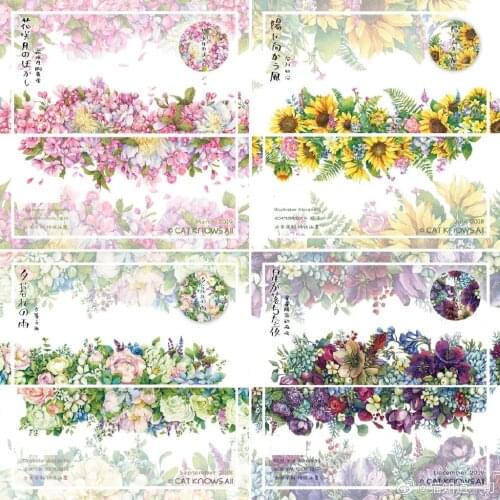 Sample Washi Tape Floral Cherry Blossoms Winter Remains