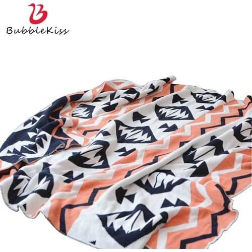 Bubble Kiss Nordic Style Blanket Knitted Geometric Fashion Blankets Home Sofa Blankets For Beds Summer Office Nap Throw Blanket