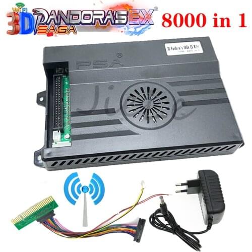 Pandora 3D WIFI SAGA arcade box 128 gb 8000 in 1Save Function Multiplayer Joysticks Arcade Game Console