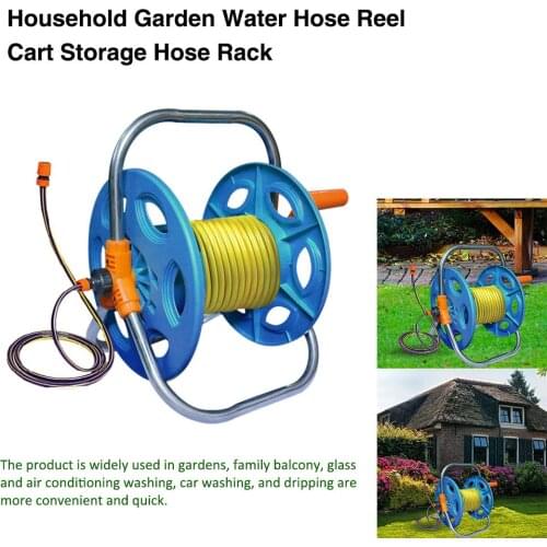 Portable 20m 30m 40m Household Garden Water Hose Reel Cart Pipe Storage Car Washer PipeHose Winding Tool Rack Holder