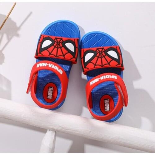 Disney Baby Boys Girls Sandals Summer Non-slip Beach Shoes Spiderman Baby Sandal Kids Shoes Student Breathable Sandals