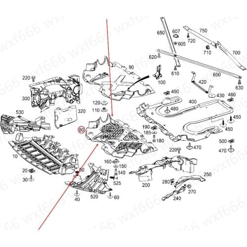 Engine guard Underbody trim Baffle S grade W222 S320 S400mer ced es-be nzS500 Engine floor Chassis guard Body protection board