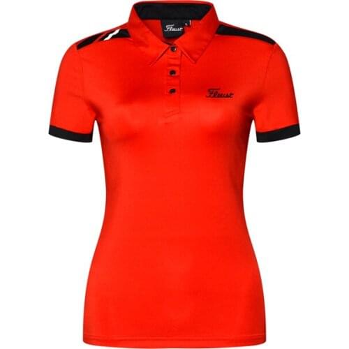 Golf Clothing Womens Short Sleeve T-shirt Outdoor Sports Breathable Quick Drying Polo Shirt Moisture Wicking Golf Polo Shirts