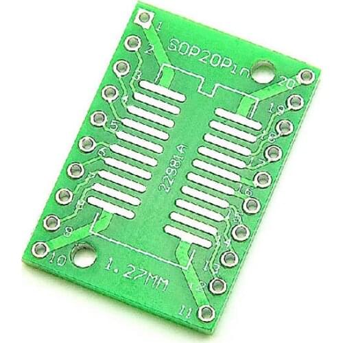 10PCS TSSOP20 SSOP20 SOP20 to DIP20 Transfer Board DIP Pin Pitch Adapter NEW