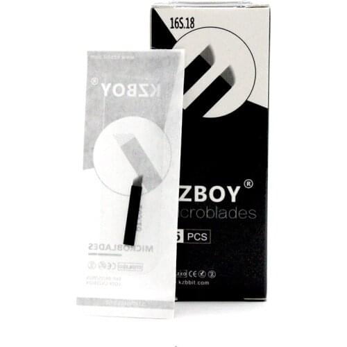 50PCS Slant Microblading Blades 0.18mm Super Thinnest Eyebrow Microblading Needles for Precise Hair Stroke