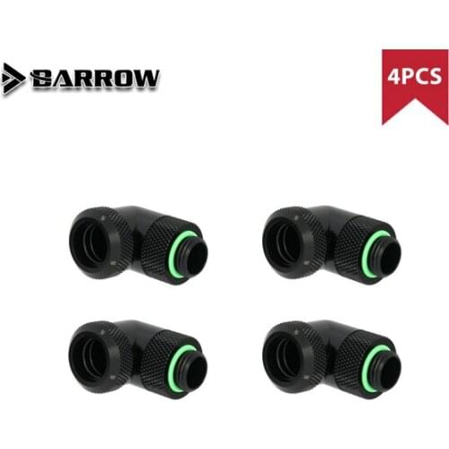 4pcs/lots G1/4'' 90 Degree OD14mm Hard tube fitting hand compression fitting rotary use for outside 14mm Hard Tube