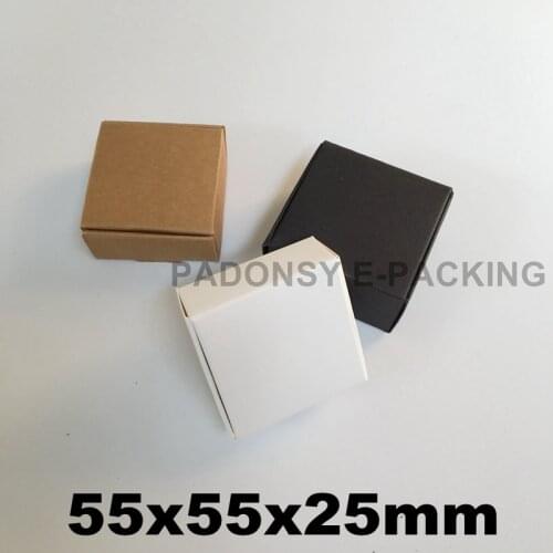 5.5*5.5*2.5cm Kraft Paper Box Gift Packaging Box Cartons Caja White Wedding Favors Candy Box Soap Packing Box Caixa