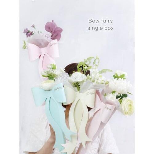 5pcs Bow Fairy Single Box Rose Flower Bouquet Packaging Box Korean Handmade Creative Single Box Wedding Decoration