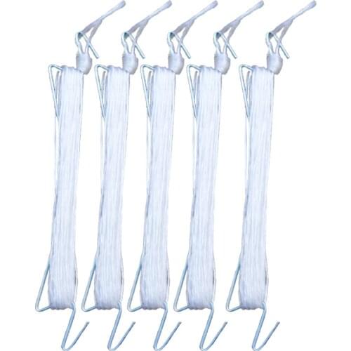 5x Tomato Hook, Plant Growth Traction Rope Hook Vine Vegetable Planting Supplies, 10M