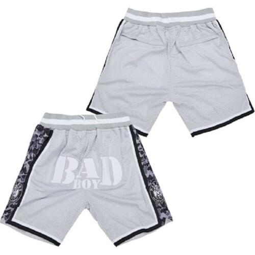 Basketball shorts bad boy SMALLS Embroidery sewing Zip pocket outdoor sport big size various styles gray sandbeach shorts