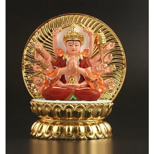 Buddhist Statues, Bodhisattvas, Buddha Statues, Gold Statues, Painted Guanyin, Bodhisattva, Quasi-Tiddha, Figurine