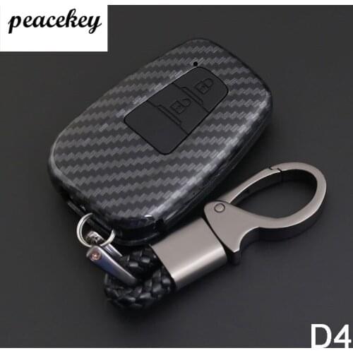 Carbon Fiber Car Key Case For Toyota yaris Highlander Land Cruiser Riez RAV4 Camry Prado Auto Key Cover Scratches Protector