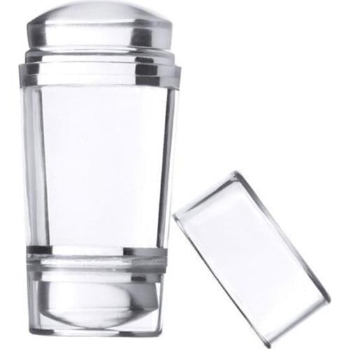 Double Head French Nail Stamper Manicure Non-Deformed with Scraper Silicone Seal Nail Art Stamping Printing Tips Tool