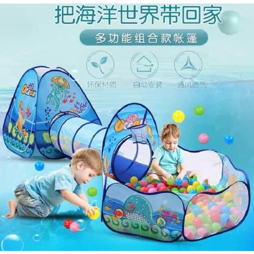 3 IN1 Play Tent Baby Playground Playpen for Children Ocean Ball Pool Balls Pit Kids Play House Portable Dry Pool Birthday Gifts