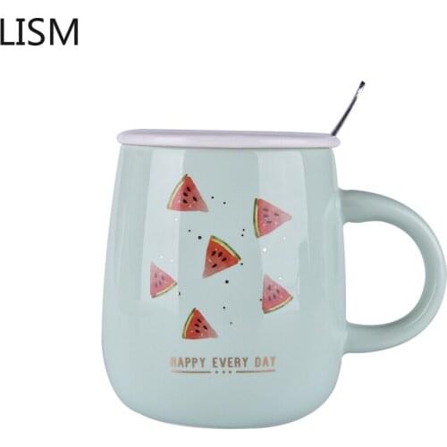 Handmade Ceramic Mug with Spoon Lid Gifts for Teacher Tazas Divertidas Tea Cup Cute Office Mug Cute Coffee Mugs Personalized