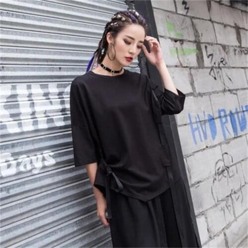 2021summer wear new Europe and the United States irregular personality loose round collar jacket fat MM stitching tie