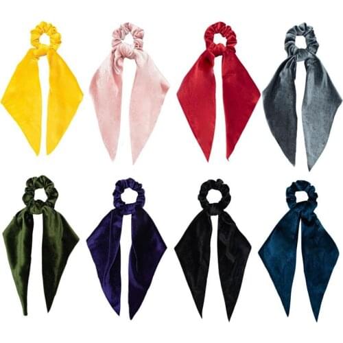 Fashion Women Hair Scrunchie Scrunchies Headband Hair Ties Ponytail Holder Velvet Elastic Hair Bands for Women Hair Accessories