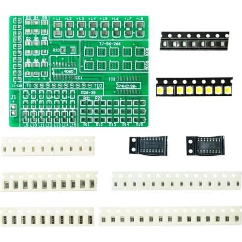 Diy kit 15 color light controller kit 1801 SMD component welding practice board parts electronic production kit