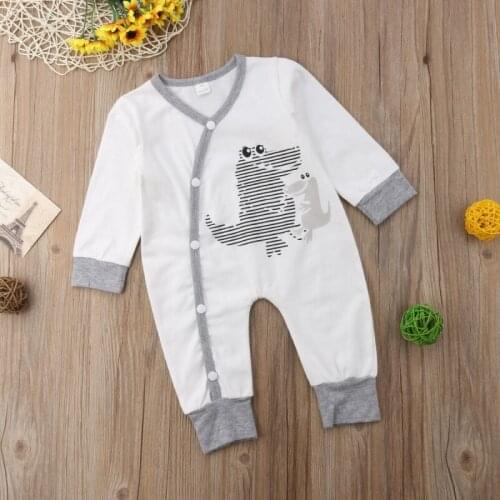 New Fashion Newborn Toddler Infant Baby Boys Romper Long Sleeve Jumpsuit Playsuit Little Boy Outfits Cartoon Clothes
