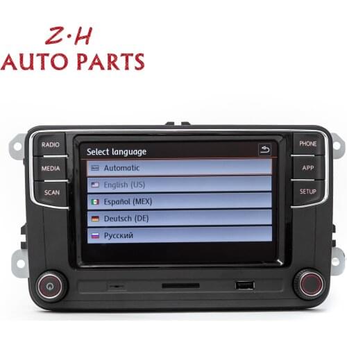 Upgrade RCD330 Car Radio Infotainment Free Camera Antenna Adapter English Russian Spanish German For VW Passat B6 CC Tiguan Polo