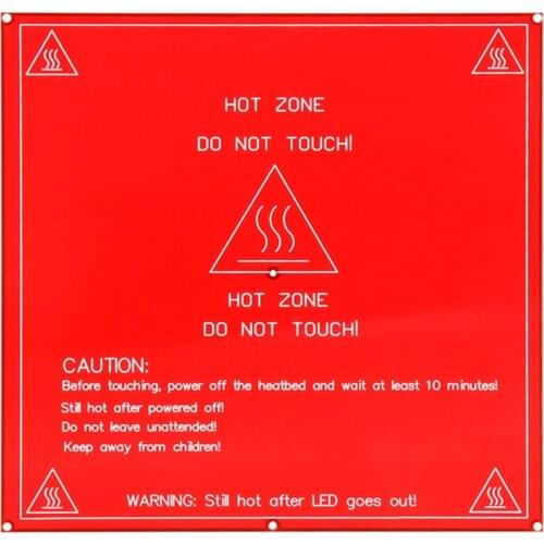 214mmx214mm Upgraded MK2B Heated Bed PCB Heatbed Dual 12V 24V Red MK2 B Hot HotBed For 3D Printer Parts Heat