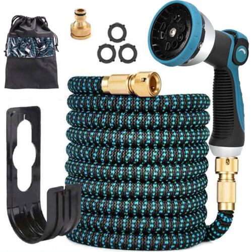 Water Gun Garden Hose Magic Retractable Hose US EU High Pressure Car Wash Water Pipe Spray Gun Outdoor Garden Watering 50/100FT