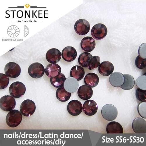 Flat Beads HotFix crystal and colors Rhinestone iron-on SS6 SS10 SS10 SS20 SS30 for Wedding Dress Bags Hat DIY