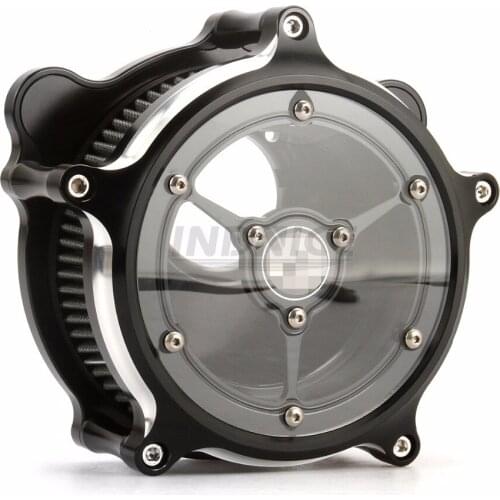 CNC edge cut see through Air cleaner intake for harley Streetbob air filter FLHR air intakes for harley touring 00-07