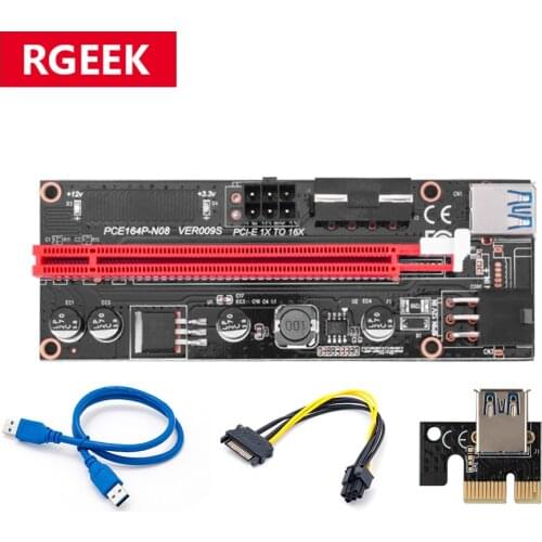 Super stable PCI-E PCI E Express 1x to 16x graphics Card Riser Extender Adapter VER008S For Bitcoin BTC Miner Machine райзер