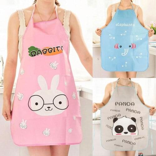 Cartoon Rabbit Panda Elephant Adjustable Waterproof Sleeveless Cooking Apron Adjustable Panda/Rabbit/Elephant Design Durable