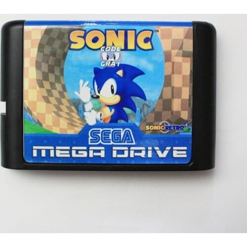 Sonic Code Gray 16 bit SEGA MD Game Card For Sega Mega Drive For Genesis