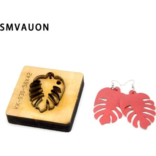 SMVAUON Die Cut DIY Leaves Earrings Punch Blade Rule Cutting Mold Wood Die Cutter Leather Paper Crafts Leather Tools
