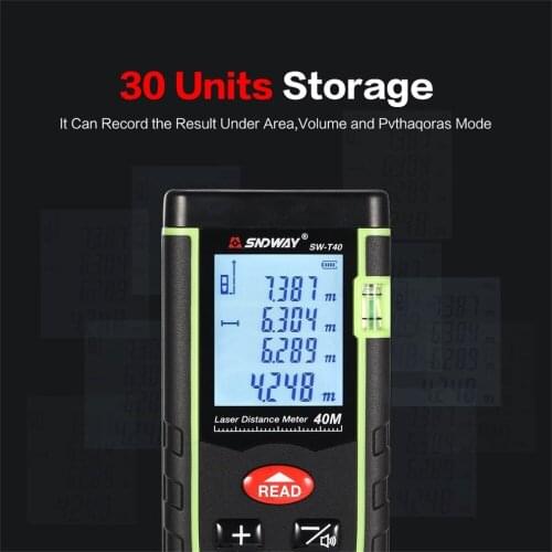 SNDWAY SW-T40 SW-T60 SW-T80 SW-T100 Laser Distance Meter Range Finder Trena Rangefinder Tape Measure Tool