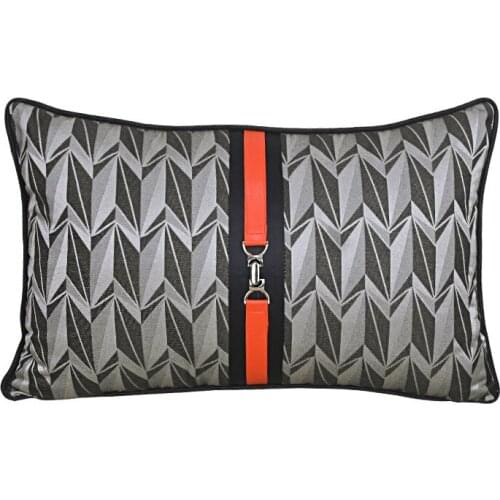 Modern Plaid Printed Cushion Cover Pillowcase Dark Blue Bedroom Metal Design Pillow Cover Home Decor 30x50cm