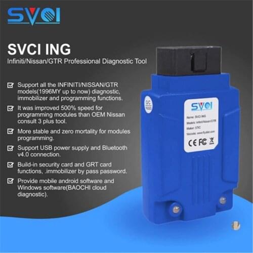 SVCI ING Bluetooth for Infi-niti/Nis-san/GTR Professional Diagnostic Tool Support Programming and online Updates