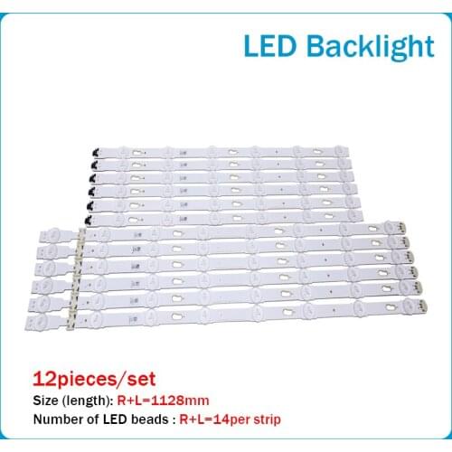 12 PCS LED backlight strip for Samsung UE55JU7500 UE55JU6740 UE55JU6742 UE55JU6745 UE55JU7000 UE55KU6000 UE55KU6100 UE55KU6070